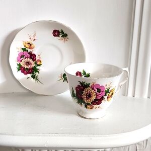 Queen Anne Bone China Teacup and Saucer